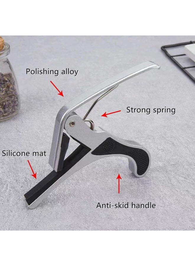 Metal Guitar Capo Trigger for Electric and Acoustic Guitars Zinc Alloy Clamp Portable Tension Adjuster for Fast Tone Change - Image 4
